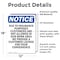 Signmission Due To Insurance Purposes Customers, 12 in W x Rectangle, Vinyl Decal OS-2PACK-NS-D-1218-V-11592 - alternate 4